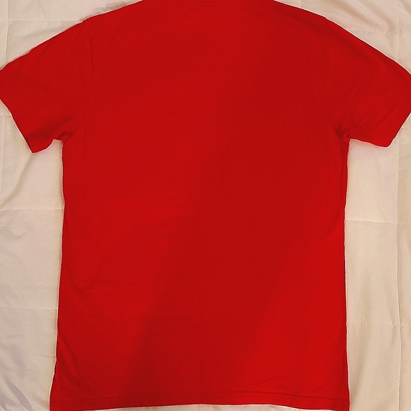 Men's Oakley "Big Wave" Large 100% Red & Blue Short Sleeve Cotton T-Shirt - Picture 4 of 4